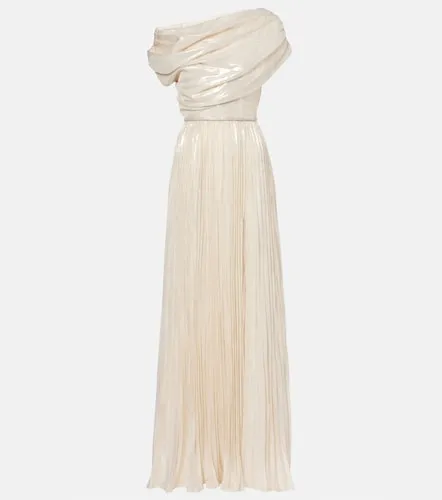 Asymmetric draped silk-blend chiffon maxi dress - Self-Portrait - Modalova