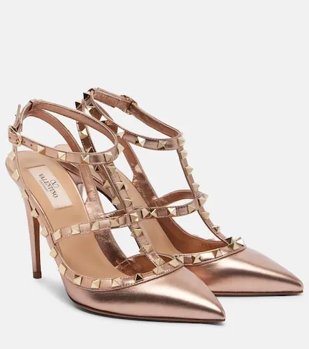 Rockstud 100 metallic leather pumps - Valentino Garavani - Modalova
