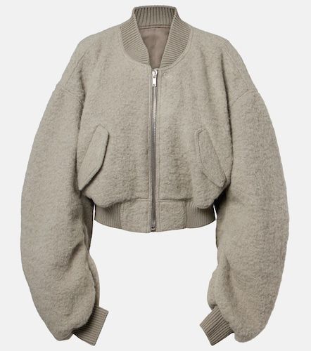 Secchia alpaca and wool-blend bomber jacket - Rick Owens - Modalova