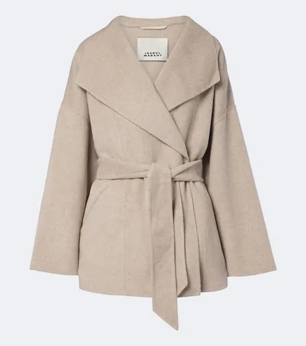 Ceaton wool and cashmere wrap coat - Isabel Marant - Modalova