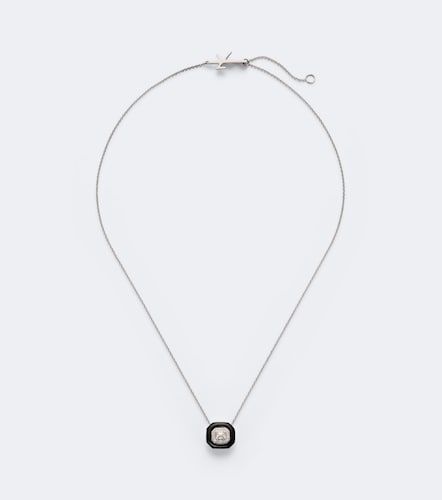 Collar Oui de oro blanco de 18 ct con esmalte negro y diamantes - Nikos Koulis - Modalova