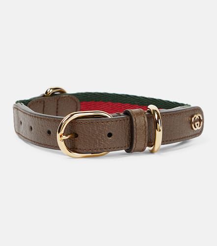 Web Stripe S/M faux leather dog collar - Gucci - Modalova