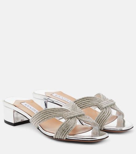 Crystal Muse 35 embellished mules - Aquazzura - Modalova