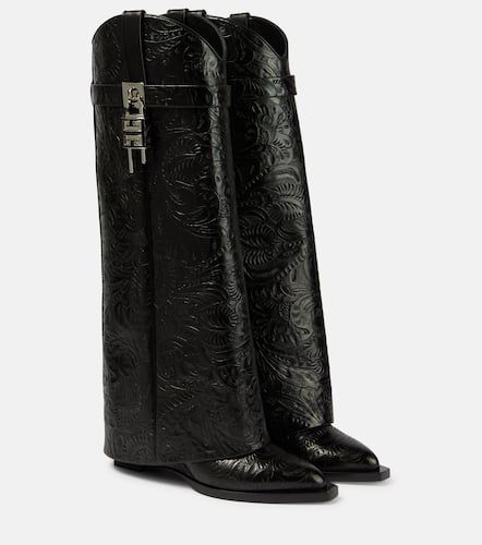 Shark Lock Cowboy leather knee-high boots - Givenchy - Modalova