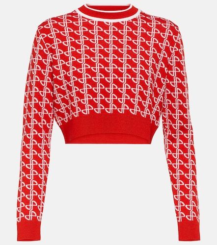 Pullover in lana jacquard con logo - Patou - Modalova