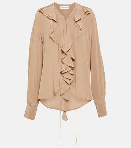 Ruffled silk crÃªpe de chine blouse - Victoria Beckham - Modalova