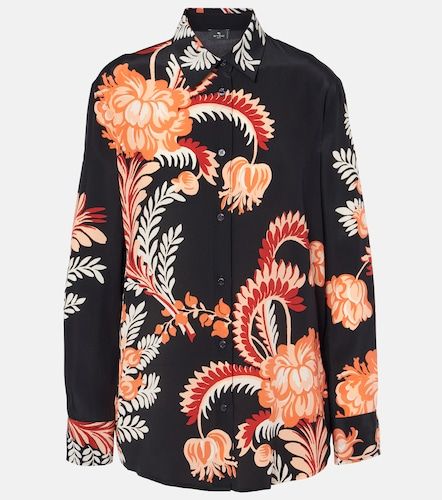 Printed silk crepe de chine blouse - Etro - Modalova