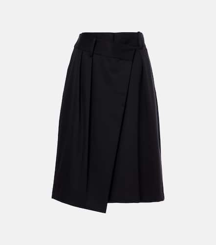 Wrap cotton and silk midi skirt - Loewe - Modalova