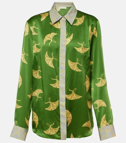 Printed silk-blend satin shirt - Dries Van Noten - Modalova