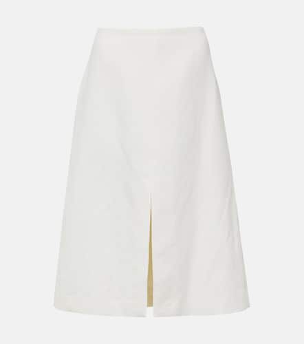 Falda de gabardina de lino y algodón - Dries Van Noten - Modalova