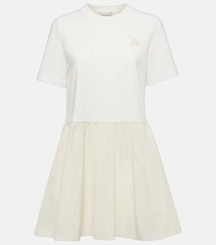 Cotton-blend gathered minidress - Moncler - Modalova