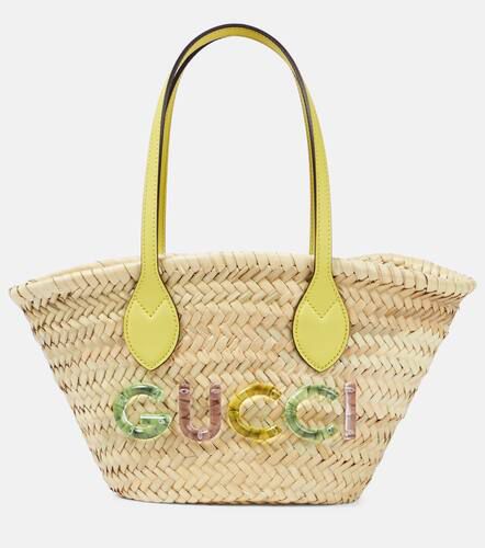 Gucci Small logo straw basket bag - Gucci - Modalova