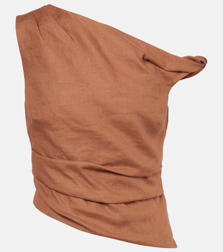 SIR Asymmetric draped linen top - SIR - Modalova