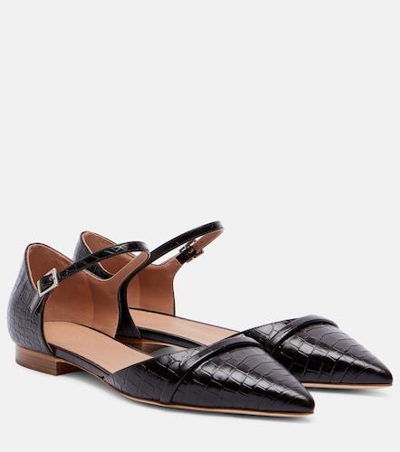 Ulla croc-effect leather flats - Malone Souliers - Modalova