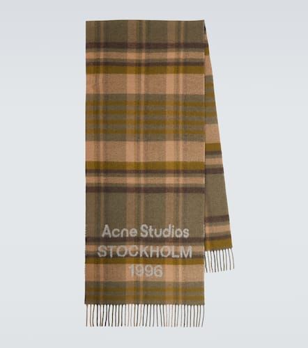 Logo checked wool scarf - Acne Studios - Modalova