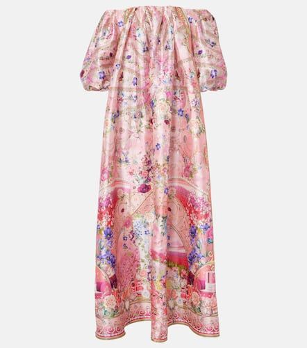 Crystal-embellished floral tafetta maxi dress - Camilla - Modalova