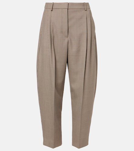 Houndstooth cropped wool wide-leg pants - Stella McCartney - Modalova