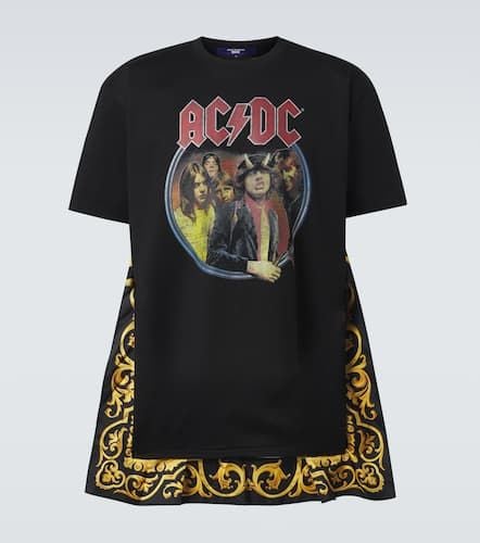 AC/DC printed caped cotton jersey T-shirt - Junya Watanabe - Modalova