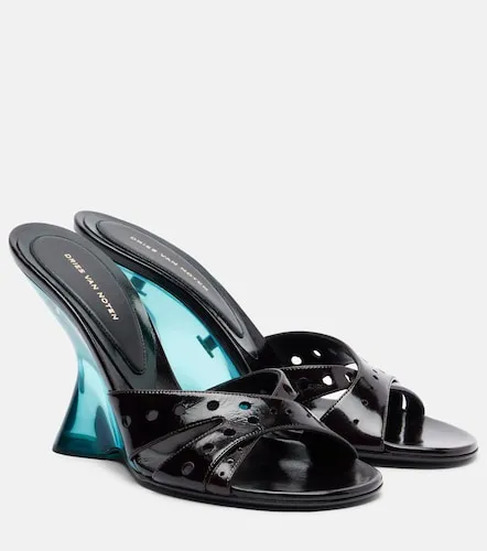 Patent leather wedge mules - Dries Van Noten - Modalova