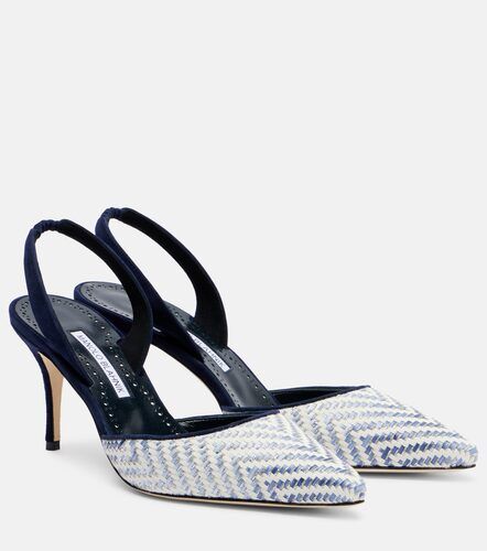 Slingback-Pumps Carolyne 70 aus Raffiabast - Manolo Blahnik - Modalova