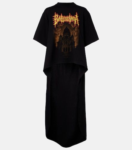 Camiseta de jersey de algodón estampada - Balenciaga - Modalova