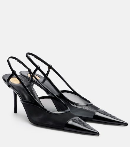 Renee mesh and leather slingback pumps - Saint Laurent - Modalova