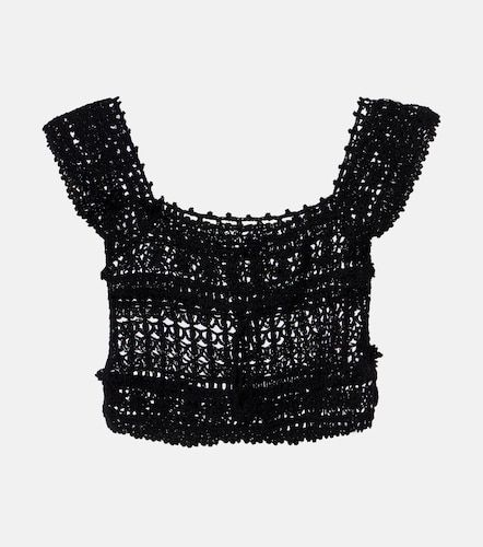 Crop top de croché de algodón - Anna Kosturova - Modalova
