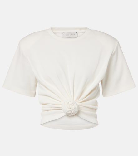 Cropped cotton-blend T-shirt - Magda Butrym - Modalova