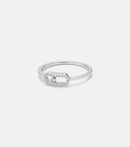 Move Uno 18kt white gold ring with diamonds - Messika - Modalova