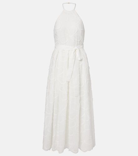 Vestido midi en mezcla de algodón - Elie Saab - Modalova