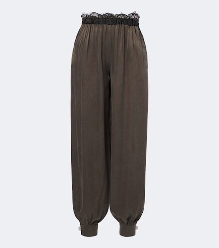 Pantalones globo con piel - Jacques Wei - Modalova