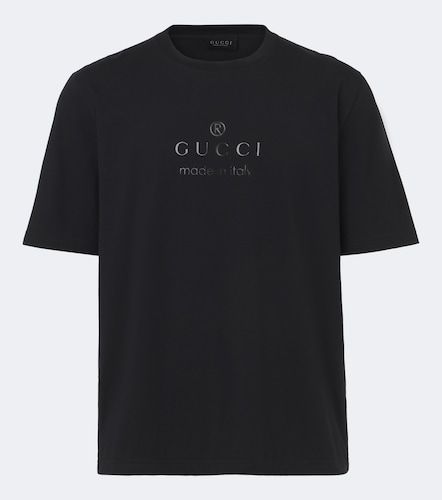 T-shirt in jersey di cotone devoré - Gucci - Modalova