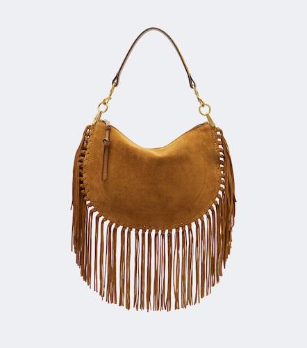 Borsa a spalla Oskan Small in suede con frange - Isabel Marant - Modalova