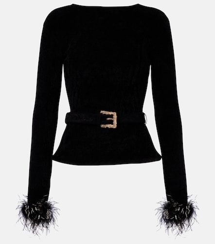 Pullover aus Strick mit Federn und Gürtel - Self-Portrait - Modalova