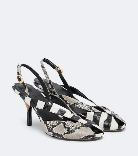 Poisson snake-effect leather slingbacks - Jacquemus - Modalova