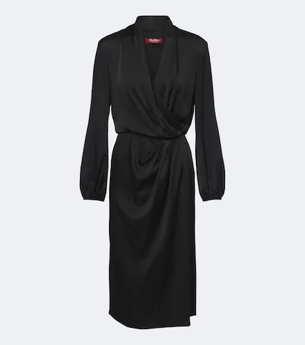 Elegante draped satin midi dress - Max Mara - Modalova