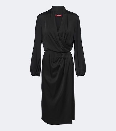 Vestido midi Elegante de satén drapeado - Max Mara - Modalova