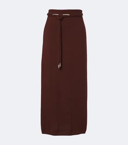 Falda midi de cachemir con cinturón - Max Mara - Modalova