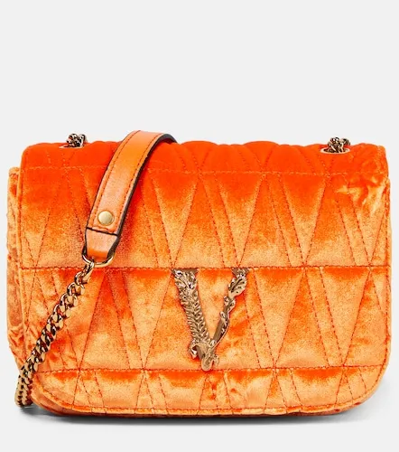 Bolso al hombro Virtus Small de terciopelo - Versace - Modalova