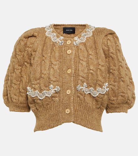 Cable-knit alpaca-blend cardigan - Simone Rocha - Modalova