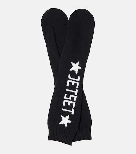Manoplas de lana virgen con logo - Jet Set - Modalova