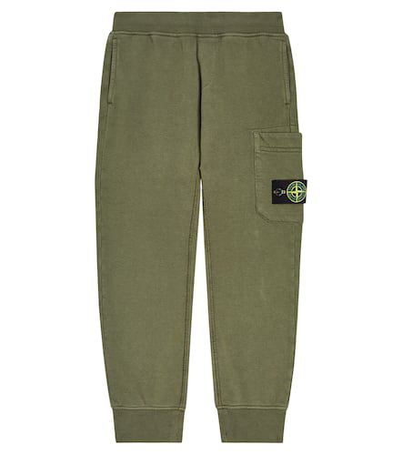 Compass cotton fleece sweatpants - Stone Island Junior - Modalova