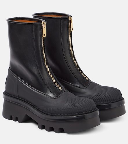 Chloe Raina leather ankle boots - Chloe - Modalova