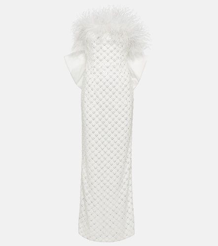 Bridal Chantal feather-trimmed gown - Rebecca Vallance - Modalova