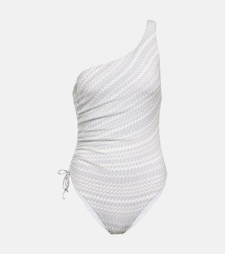 Zig-zag one-shoulder swimsuit - Missoni Mare - Modalova