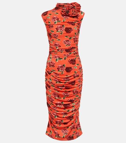 Floral-appliquÃ© printed midi dress - Magda Butrym - Modalova