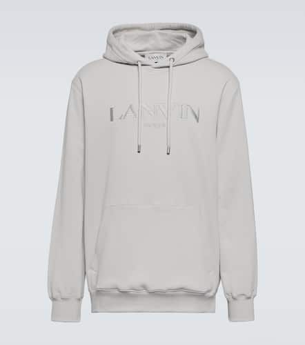 Logo embroidered cotton hoodie - Lanvin - Modalova