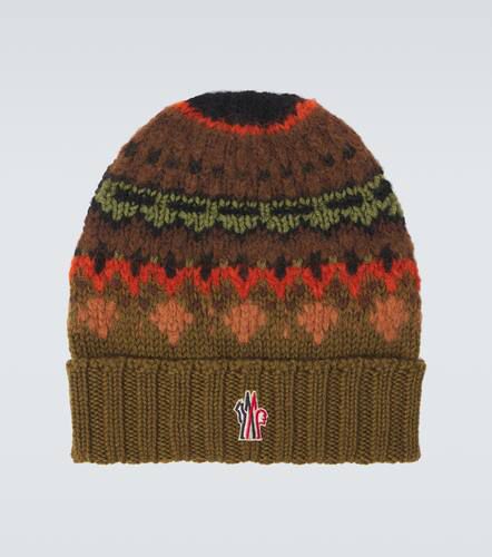 Intarsia wool-blend beanie - Moncler Grenoble - Modalova