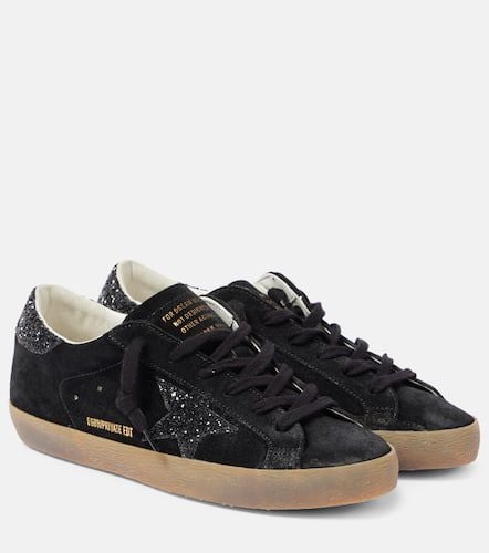 Sneakers Super-Star aus Veloursleder mit Glitter - Golden Goose - Modalova