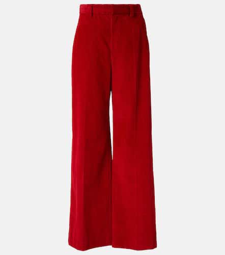 High-rise cotton corduroy wide-leg pants - Brunello Cucinelli - Modalova